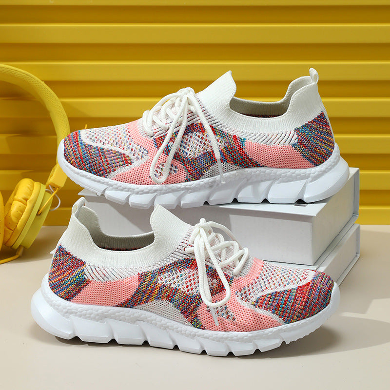 Dame Lettere Strik-Sneakers med fleksibelt Overmateriale og skridsikre Sål Stilla