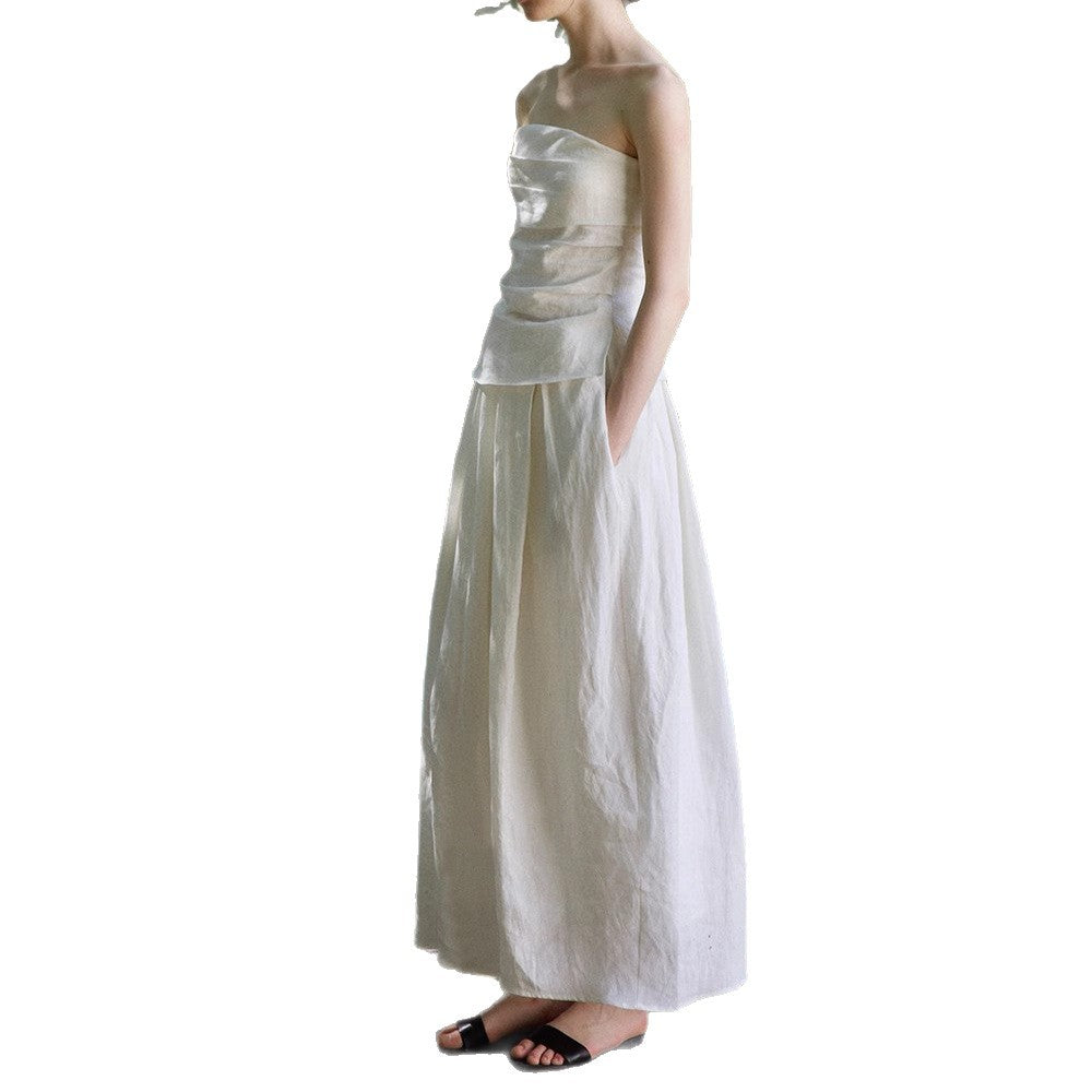 Dame indpakningstop med raffineret drapering og moderne snit Stilla