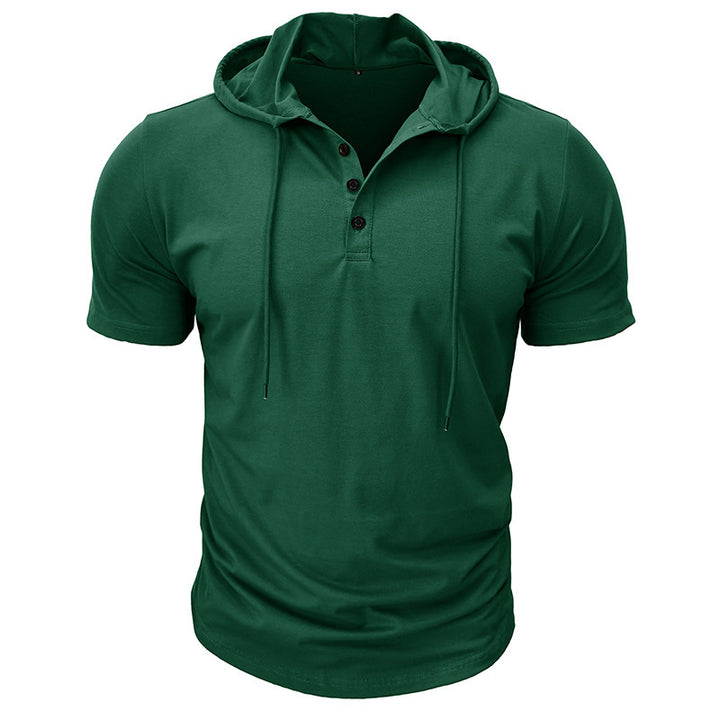 Herre Kortærmet Hoodie T-Shirt Stilla