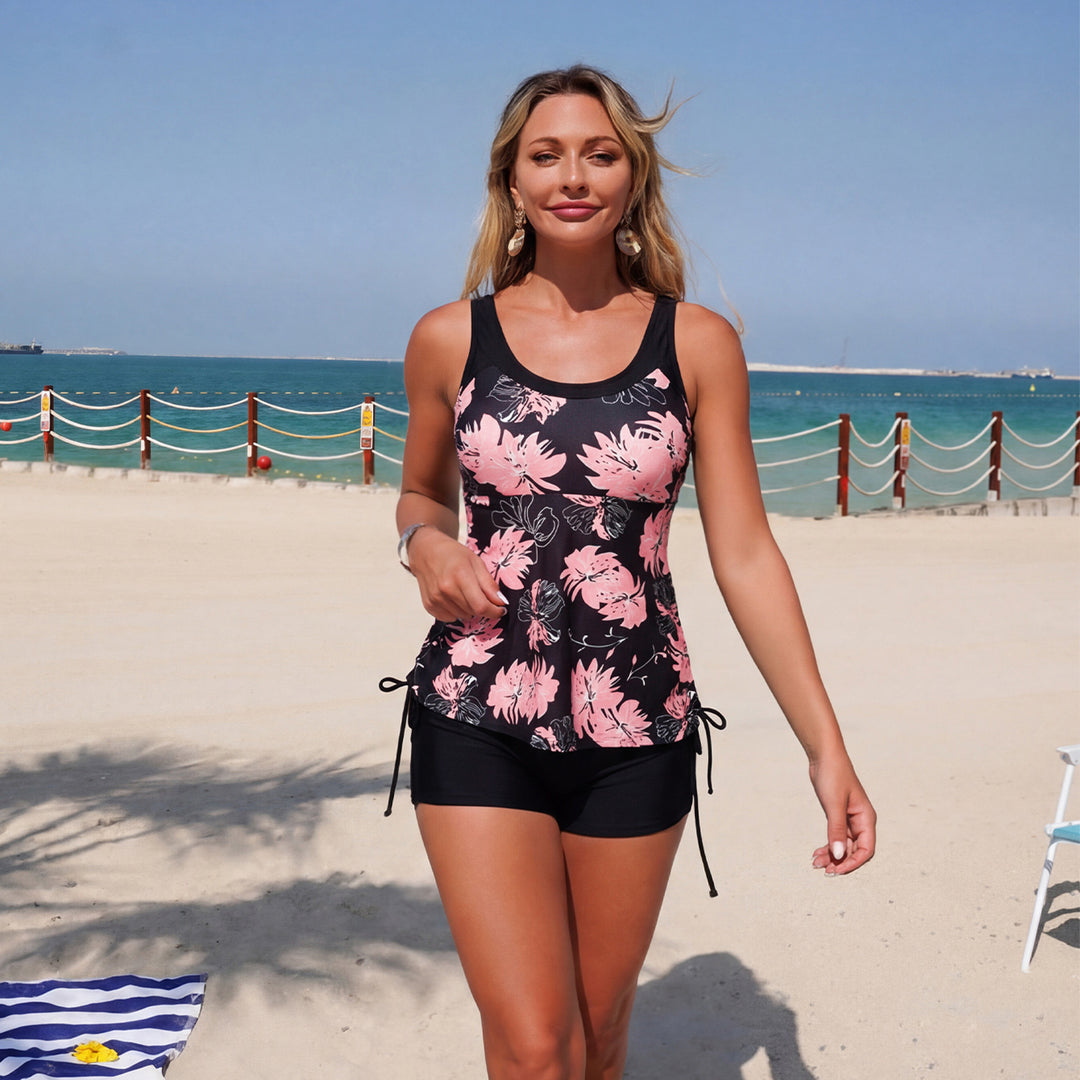 Dame Sporttop med sporty shorts Skovae