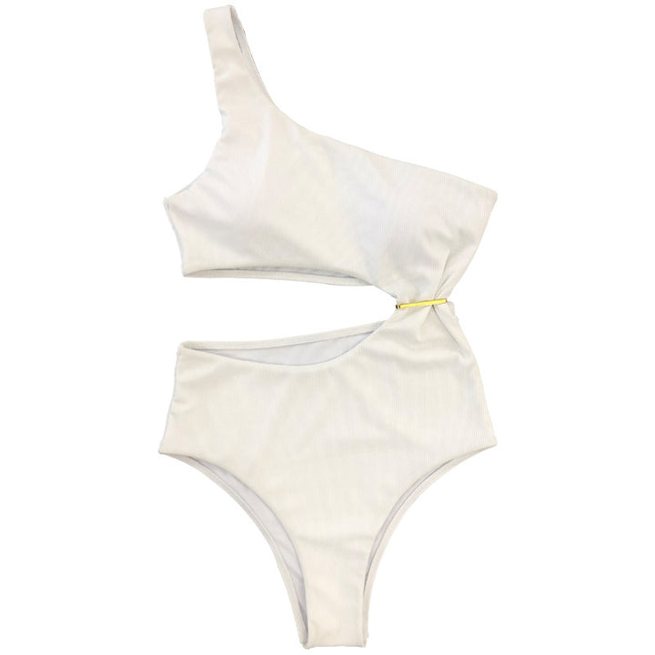 Dame One-Shoulder-Bikini med høj benåbning Skovae