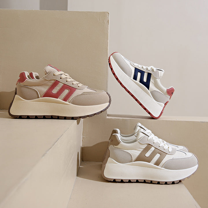 Dame sneakers i afslappet-modern stil med tyk profilsål og åndbart overmateriale Stilla