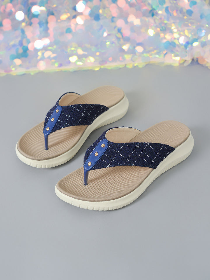 Dame flip flops med mode dekorationer og skridsikre såler Stilla