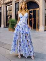 Damer sommer maxi kjole med blomsterprint Skovae