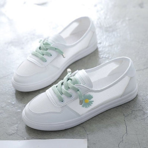 Dame Sportsko med åndbart netoverflade og legende blomsterdesign Stilla