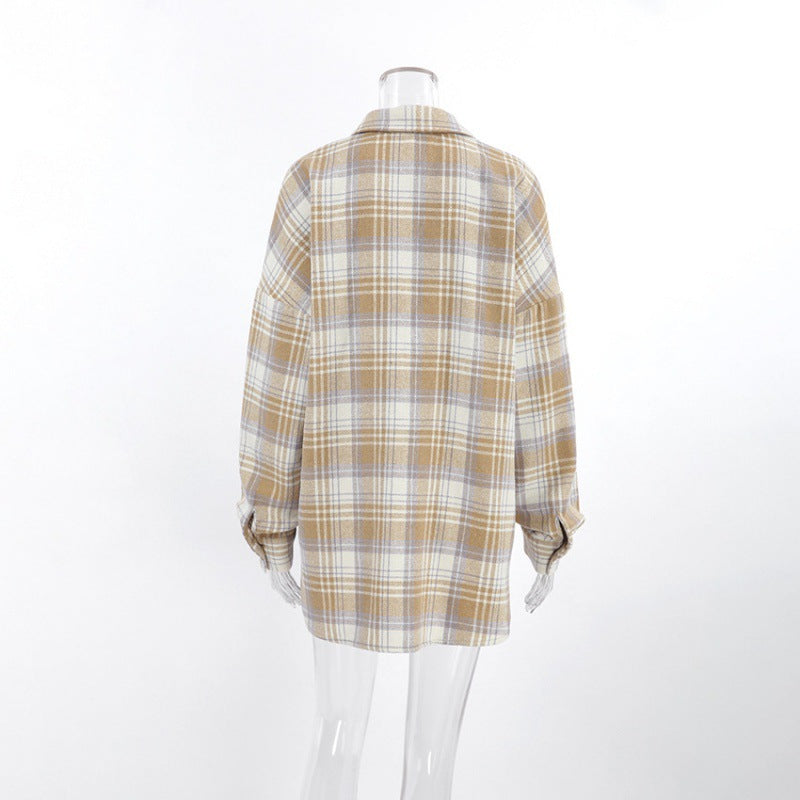 Dame Løst Karoshirt i blødt Flannelstof Stilla