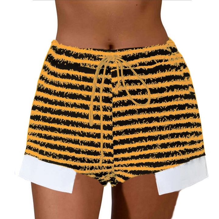 Dame Fritid Striber høj taljeret Shorts Stilla