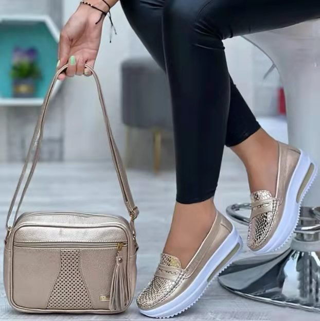 Dame Mode Sko med trendy Slangemønster og komfortabel Dæmpning Stilla