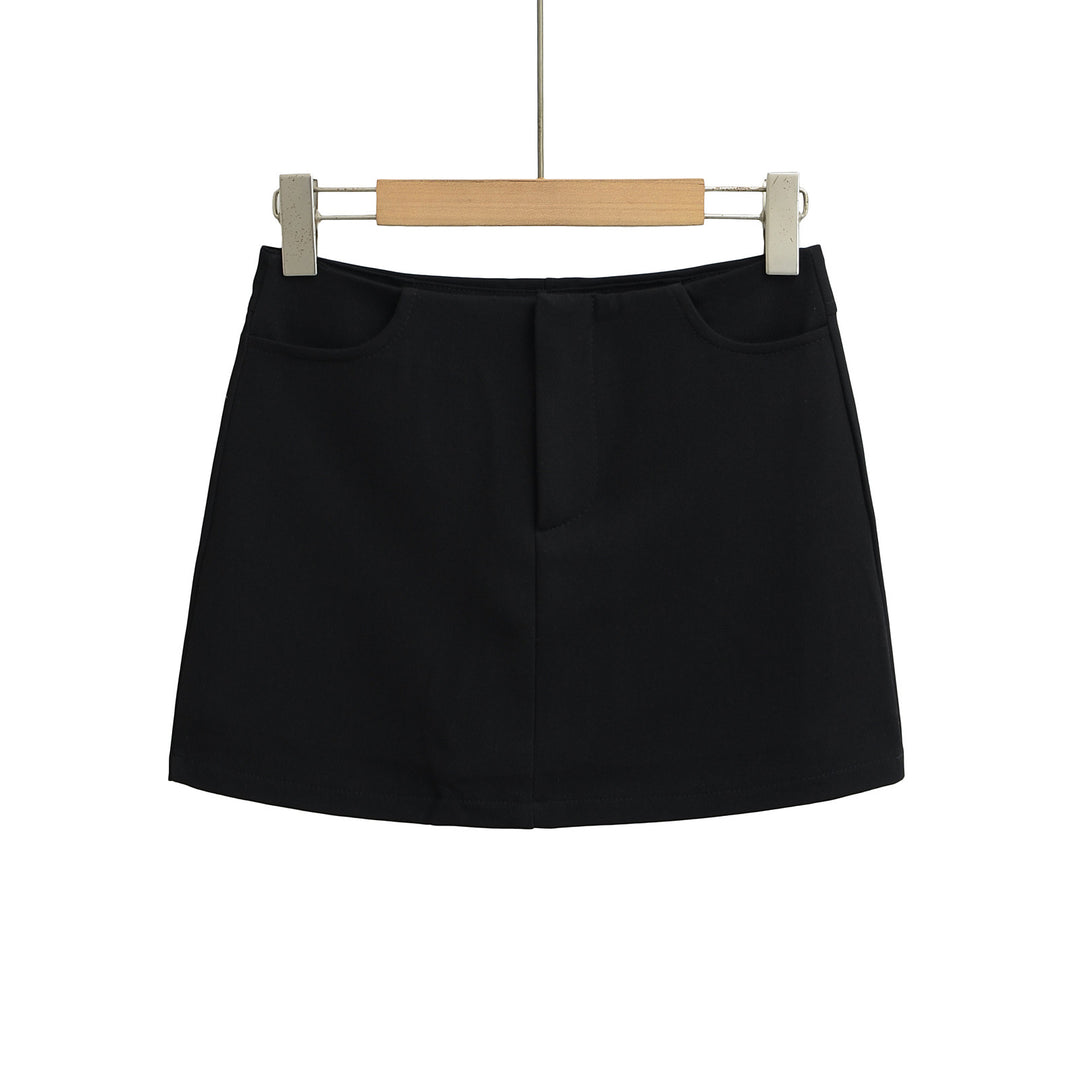Dame Minirok med elegante quiltede detaljer og figursyet snit Stilla