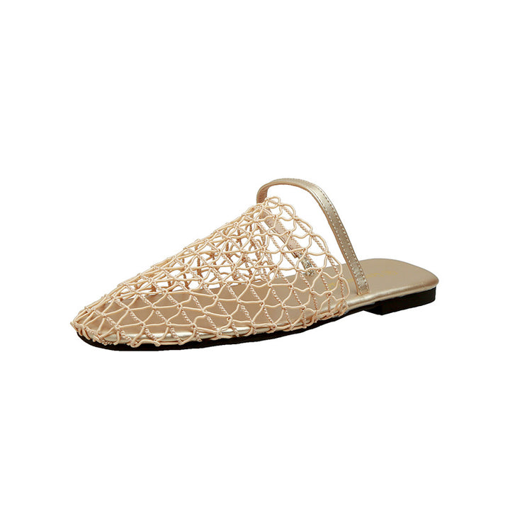 Dame sling sandaler med sløjfedetalje, netdesign og åben tå Stilla