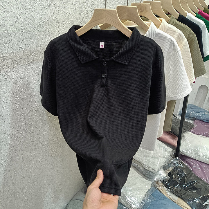 Femme Classic Polo-Shirt med struktureret stof Stilla