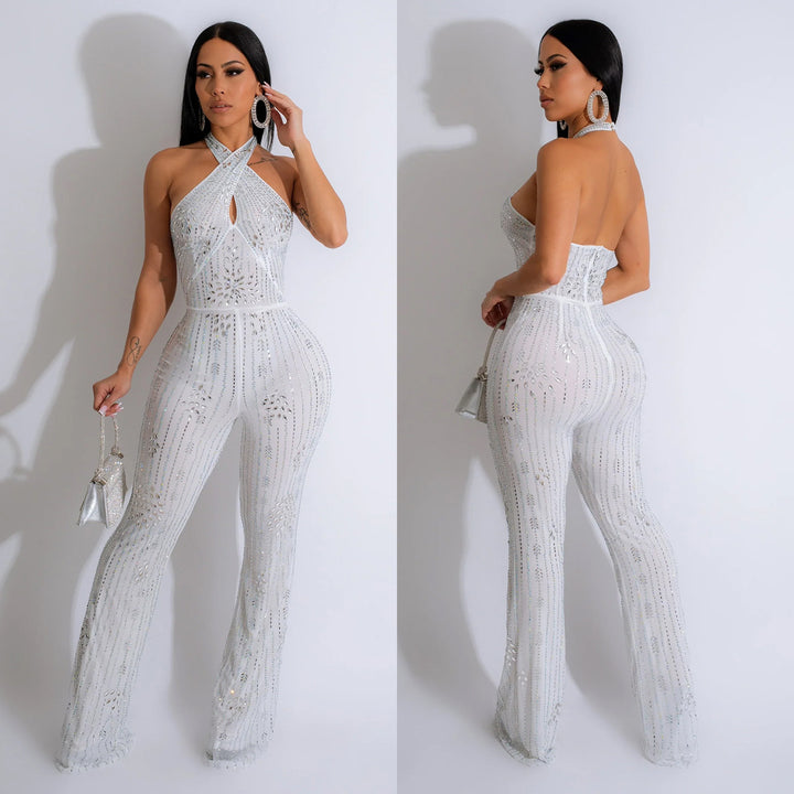 Dame Glamourøs Jumpsuit med forførende Udsnit Stilla