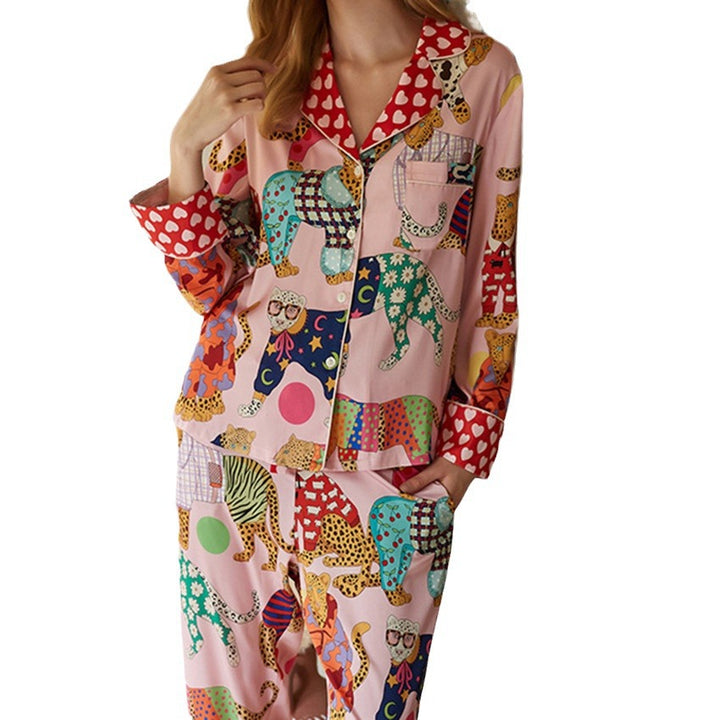Dame pyjamasæt med legende dyredesign og komfortabel pasform Stilla