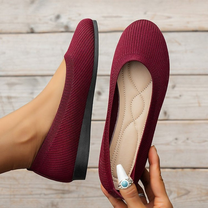 Dame Ballerinas med fleksibelt overmateriale og skridsikker sål Stilla