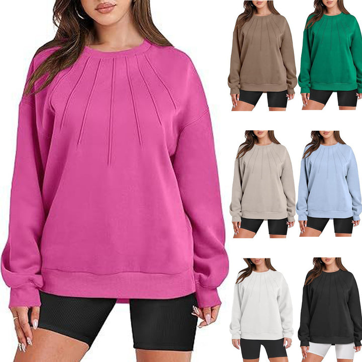 Dame Sweatshirt med raffineret foldedesign Stilla