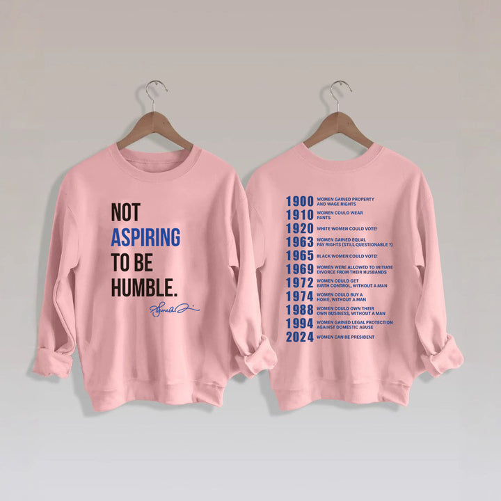 Kvinders sweatshirts med inspirerende tekst og historisk motiv Stilla