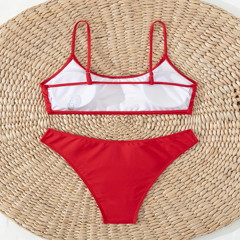 Dame Bikini-sæt med højskåret underdel og minimalistiske stropper Stilla