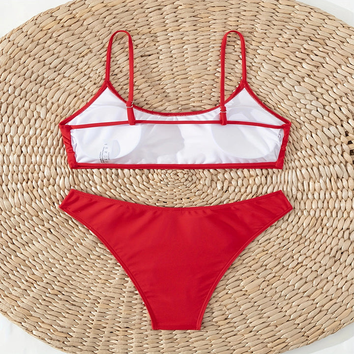 Dame Bikini-sæt med højskåret underdel og minimalistiske stropper Stilla