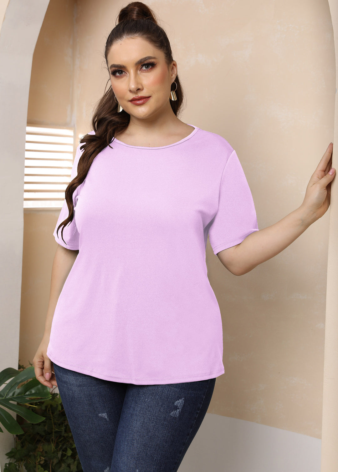 Dame moderigtigt Basis T-Shirt Skovae