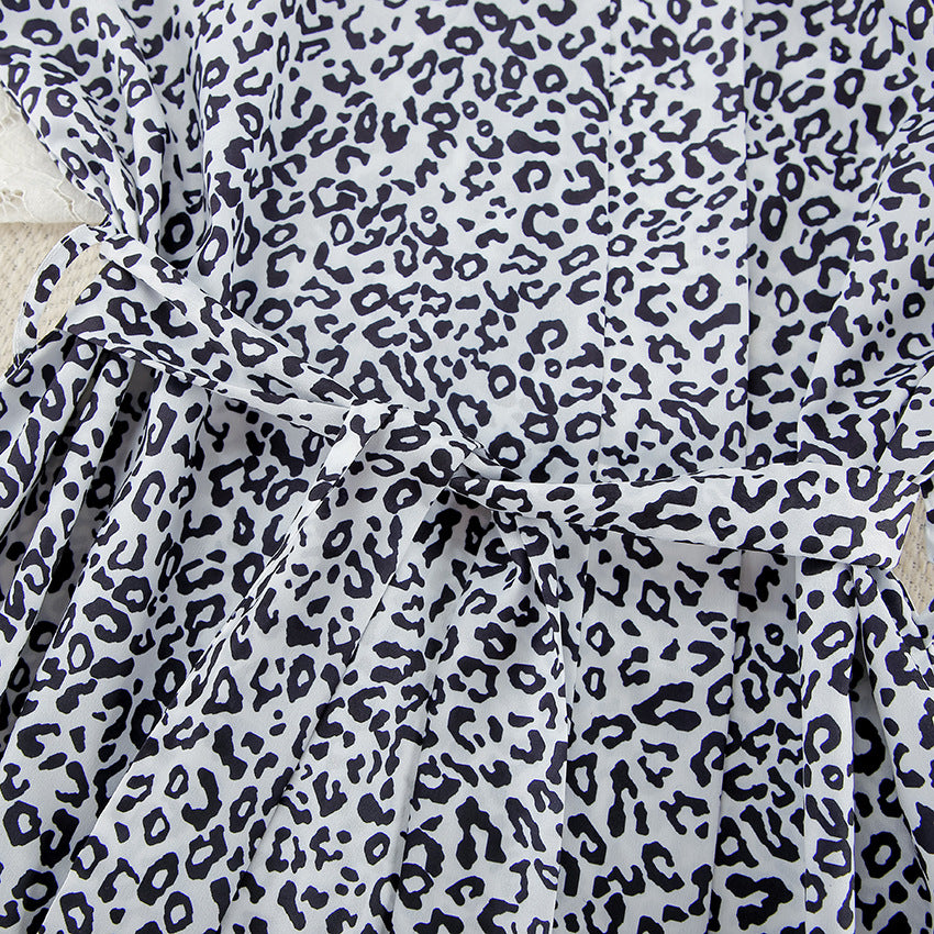 Dame Ensemble med leopardmønster Stilla