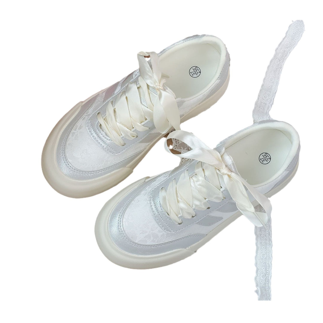 Dame mode sneakers med glitrende overdækning og polstret indersål Stilla