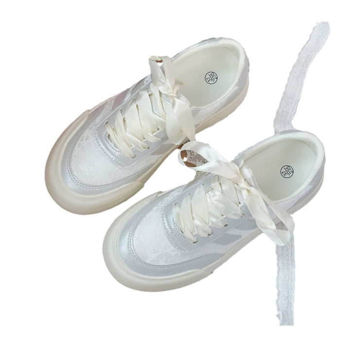 Dame mode sneakers med glitrende overdækning og polstret indersål Stilla