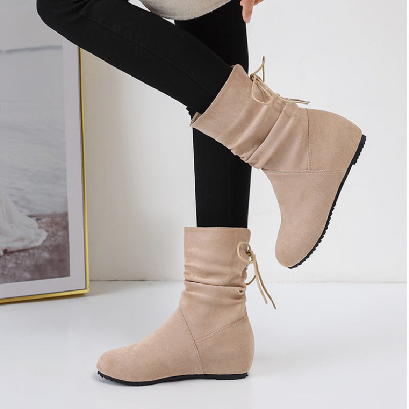 Dame Wedge Støvler med moderne Fald-Design Stilla