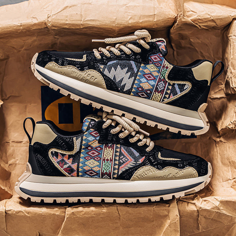 Dame Komfort-sneakers med unikt etno-design og skridsikker sål Stilla