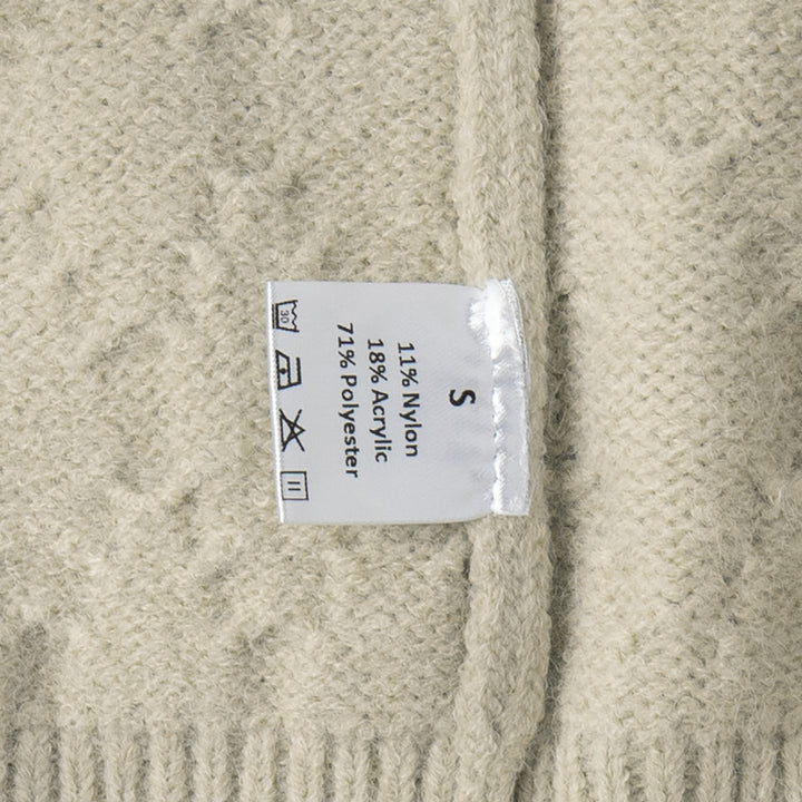 Kvinders mønstrede sweater med høj krave og lynlås Stilla