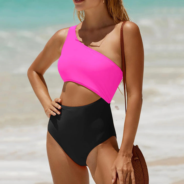 Femme En-skulder Cut-Out Énteiler Badedragt Stilla