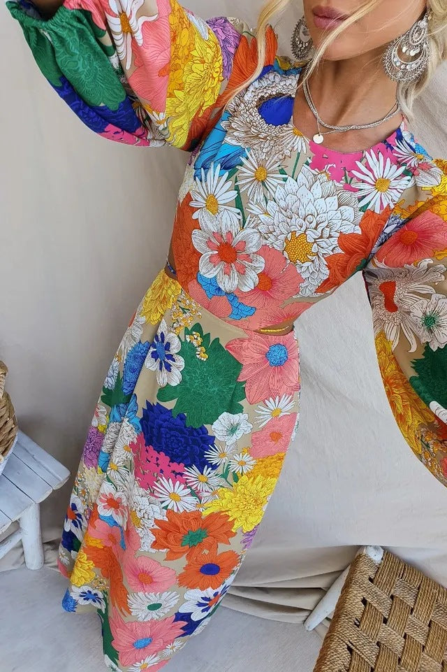 Stilla | Blomsterkjole Med Puffæer