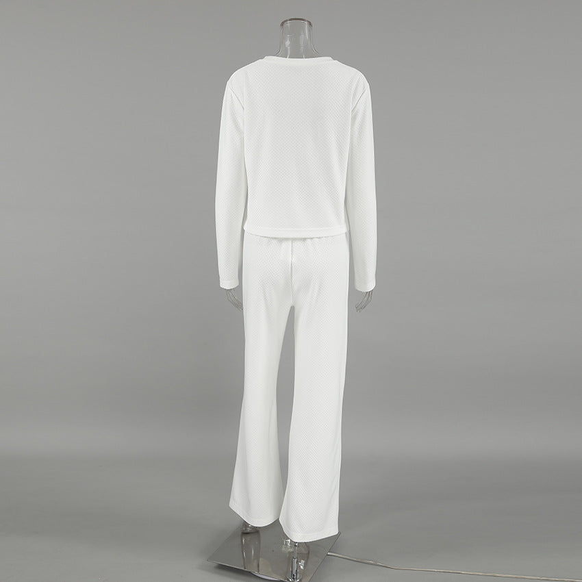 Damer afslappet strik-loungewear-sæt med moderne snit Stilla
