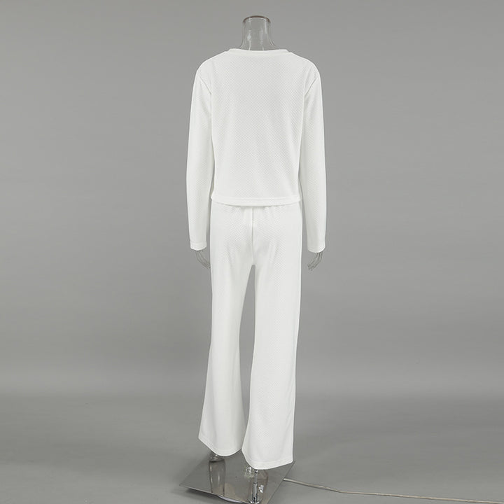 Damer afslappet strik-loungewear-sæt med moderne snit Stilla
