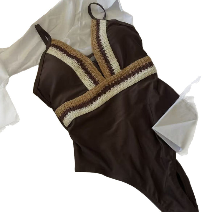 Dame Elegant Éntpiece badedragt med raffinerede farvedetaljer Skovae