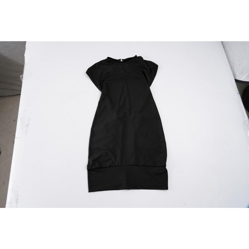 Dame Elegant Bodycon Kjole med korte Ærmer og afslappet Pasform Skovae