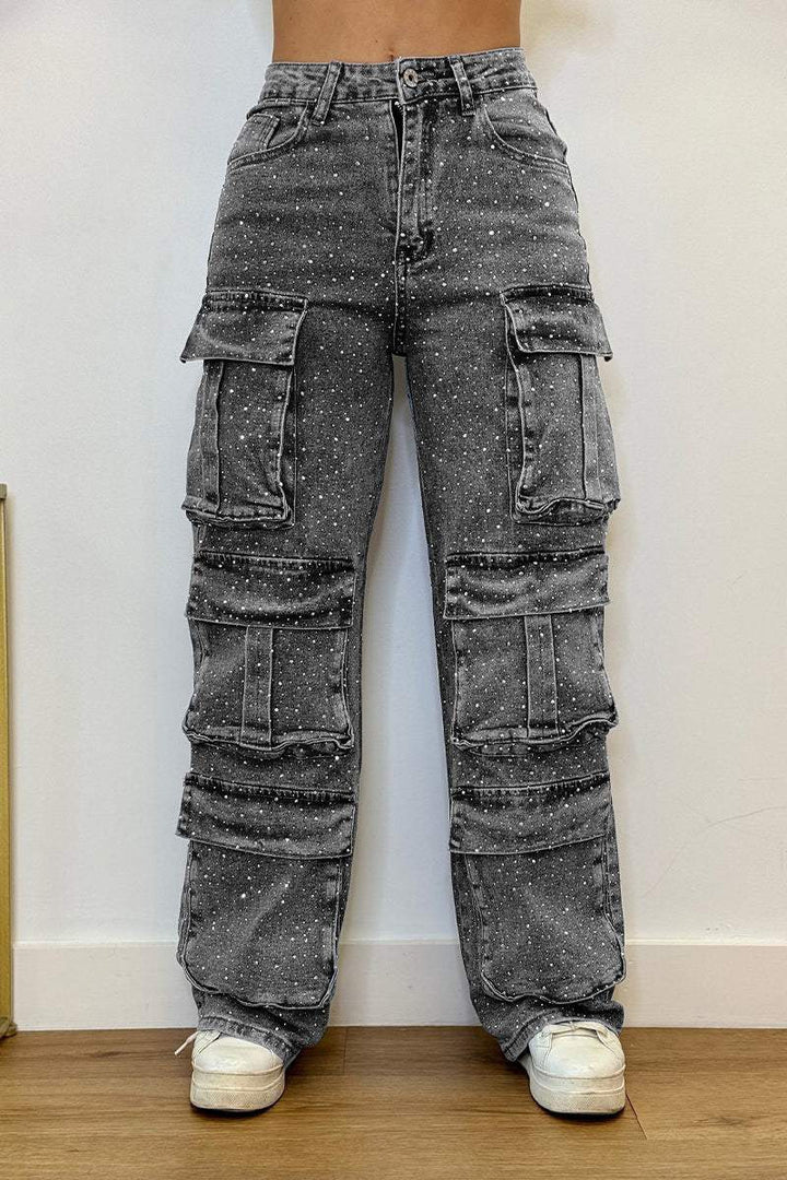 Kvindernes cargo bukser med trendy lommer og en moderne vaskeeffekt Stilla