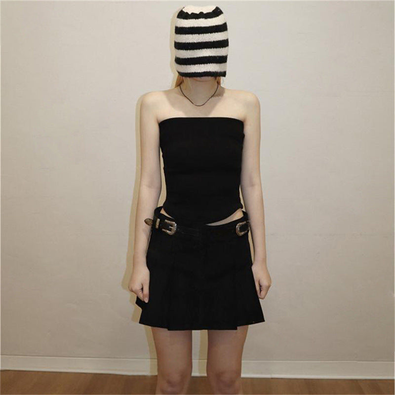 Dame tanktop med elastisk overmateriale og stilfuld snit Stilla