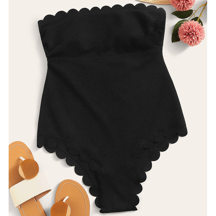 Dame eni-delt badeanzug med feminine ruffle detaljer og justerbare stropper Skovae