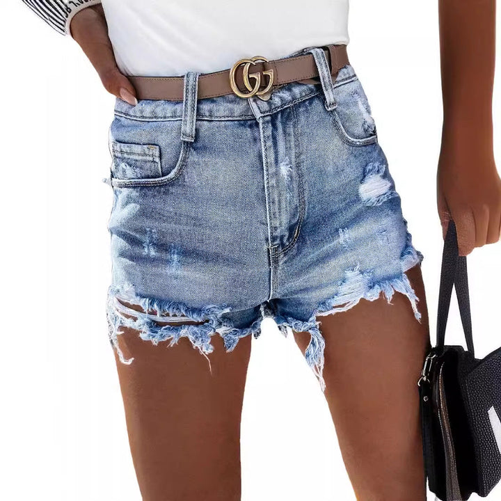 Dame Ødelagte Denim-Shorts Skovae