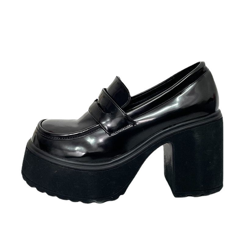 Dame Chunky Loafers med lagdelt plateau og elegant blokhæl Stilla