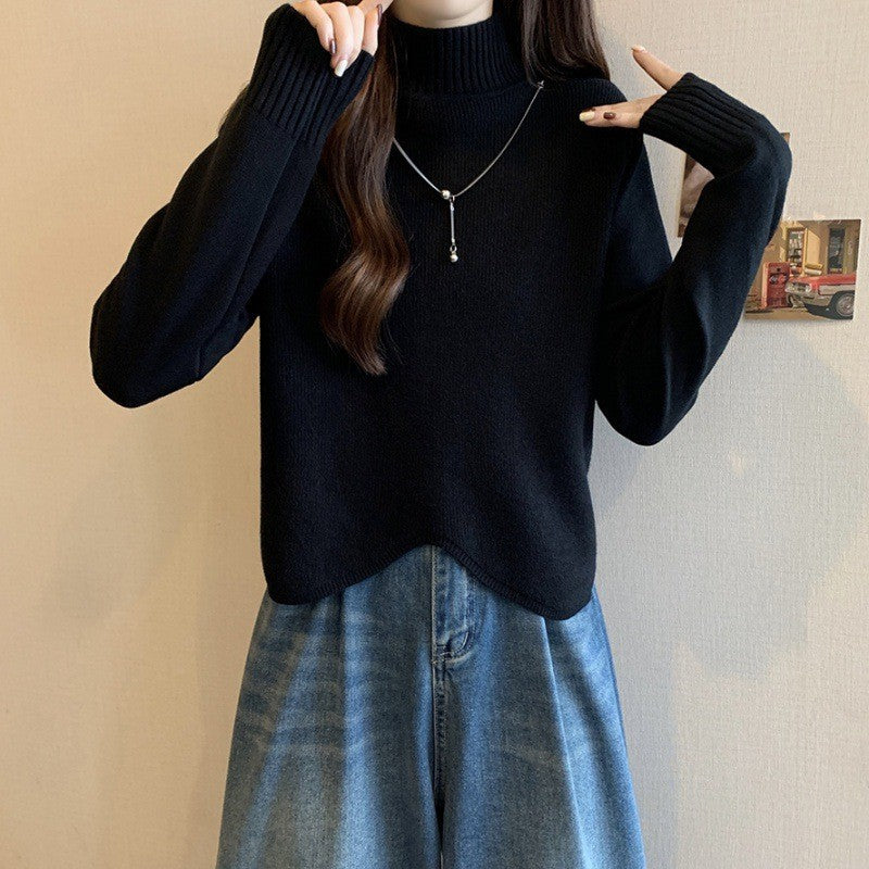 Femme Cozy Høj Hals Strikpullover Stilla