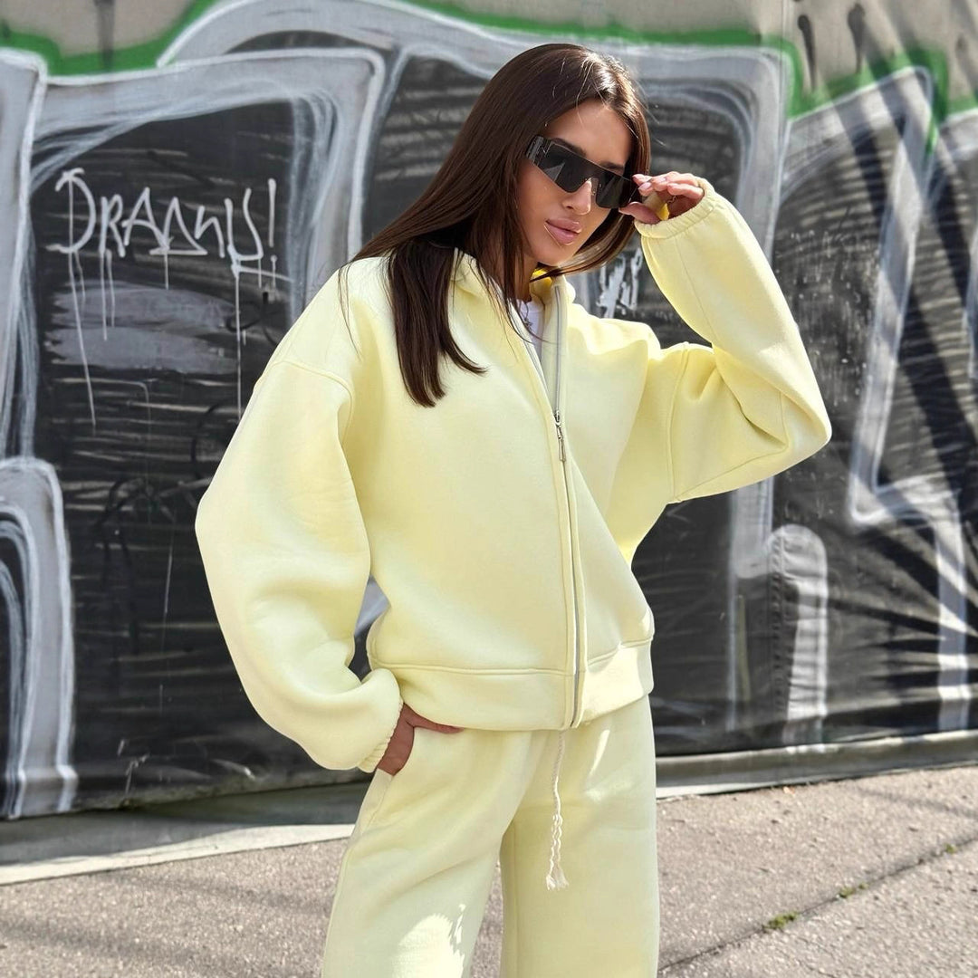 Dame tracksuit med oversized snit og hætte Skovae