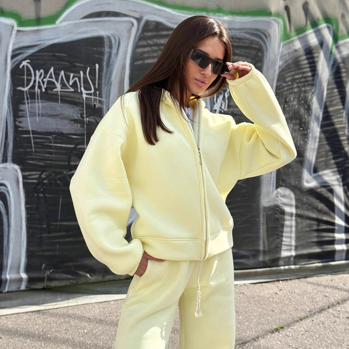 Dame tracksuit med oversized snit og hætte Skovae