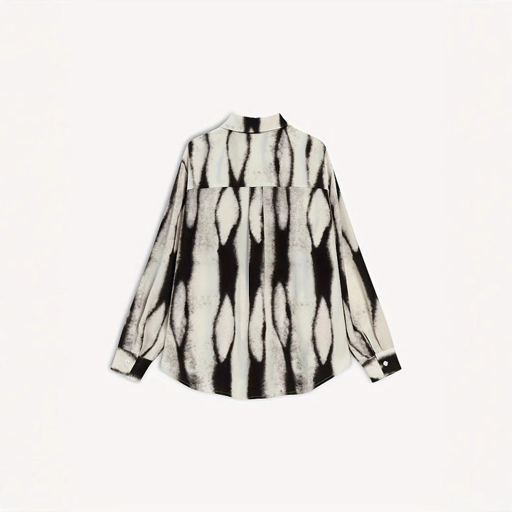 Dame Elegant og moderne Oversize-skjorte med grafisk mønster Stilla