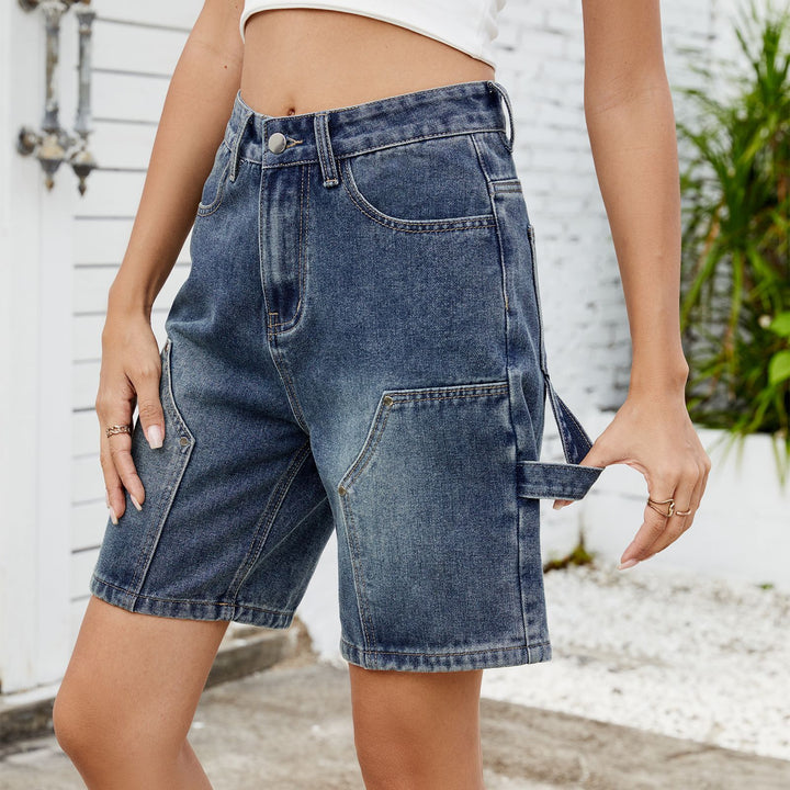 Dame Utility Denim-Shorts Stilla