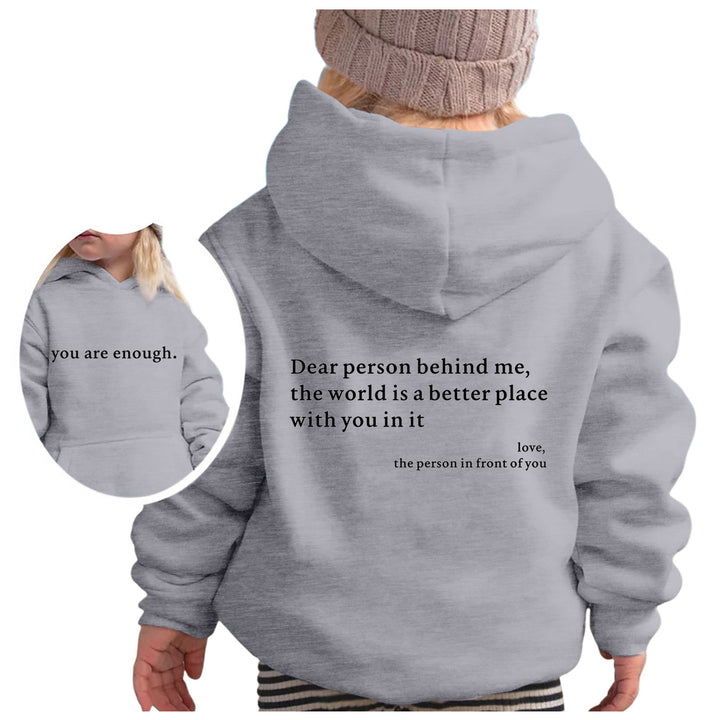 Dame hoodie med motiverende tekst og afslappet skæring Stilla