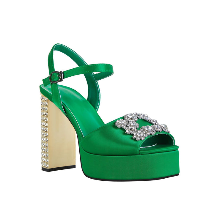 Femme Strappy Højhælede Platform Sandaler med Strass Dekorationer Stilla