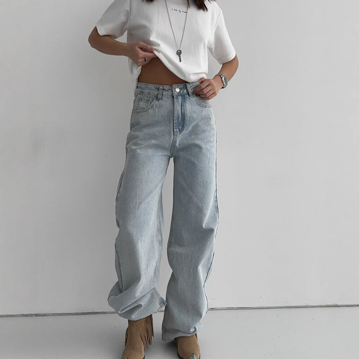 Kvindernes Boyfriend Jeans med trendy Ødelagte Elementer Stilla