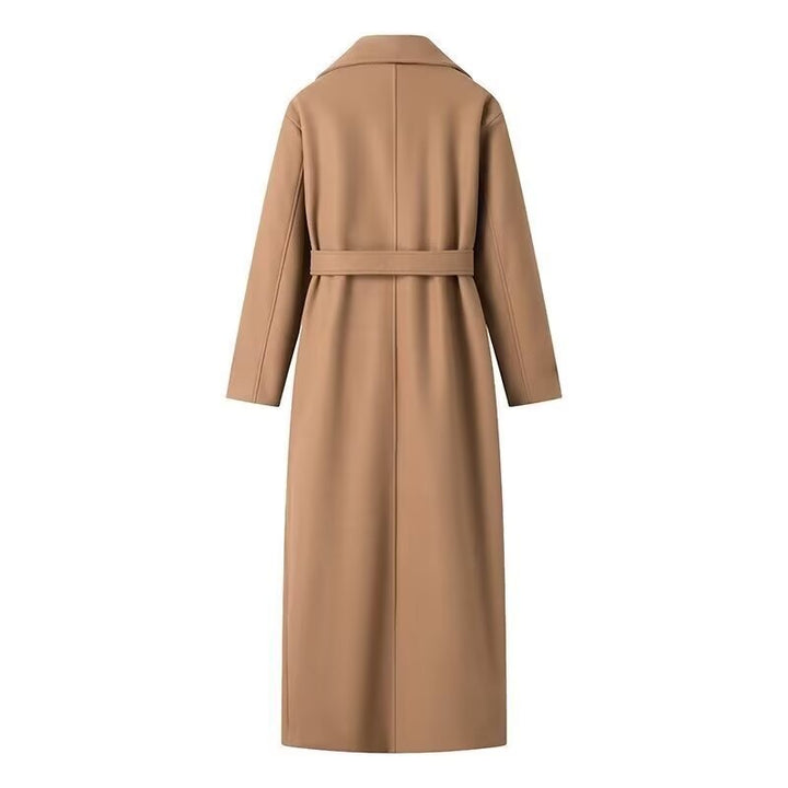 Kvinder Elegant Trench Coat med Talje Bælte og Dobbelte Knapper Placket Stilla