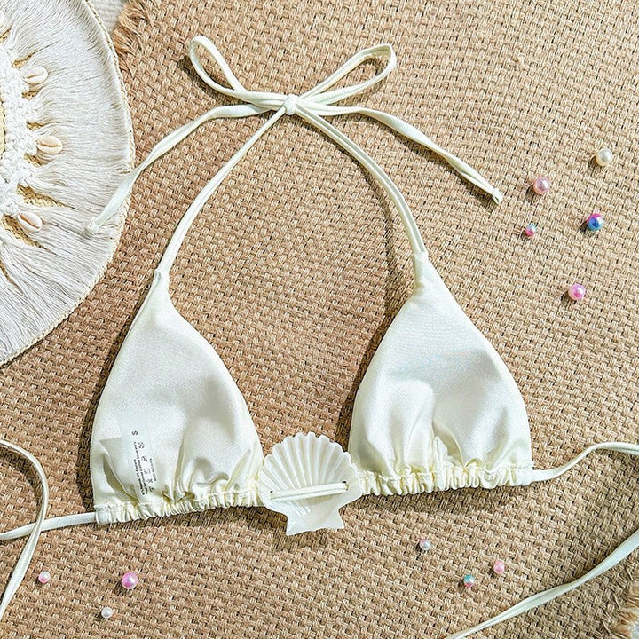 Dame trekant-bikini med muslingebeslaget Skovae